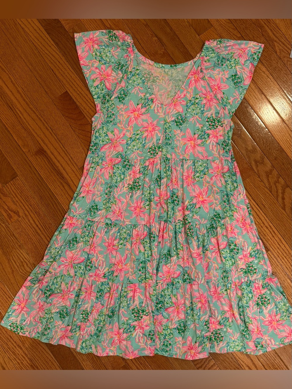 LILLY PULITZER KAWAI FLUTTER SLEEVE DRESS